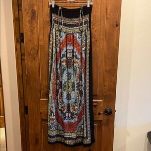 Gorgeous Bohemian Multicolor Maxi Skirt S